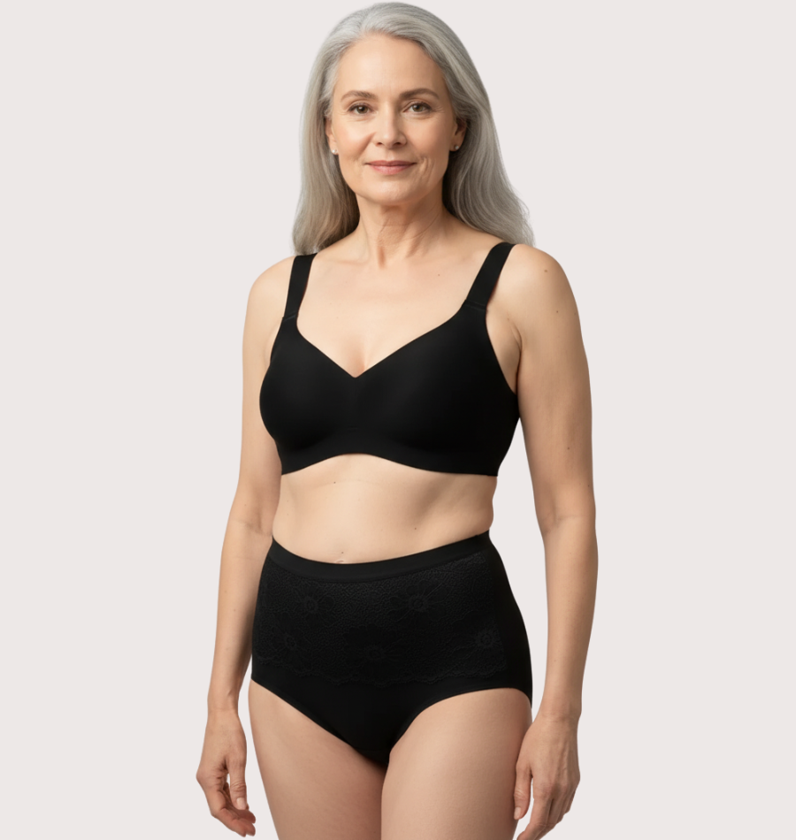 Brief met bloem kant – Zware incontinentie