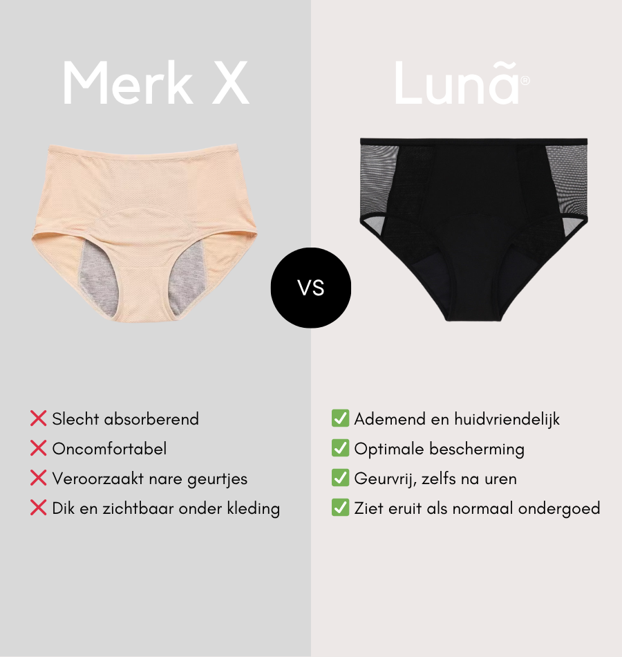 Brief met kant - Gemiddeld Urineverlies - Uitverkoop Sale