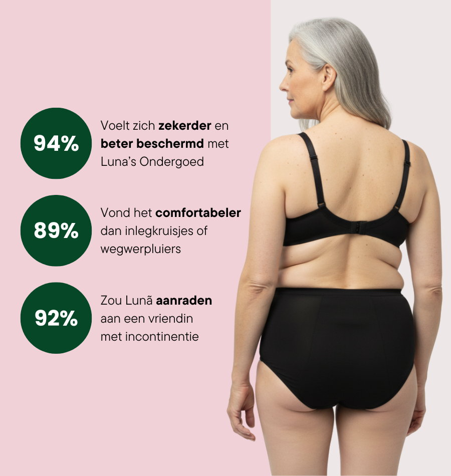 Brief met bloem kant – Zware incontinentie