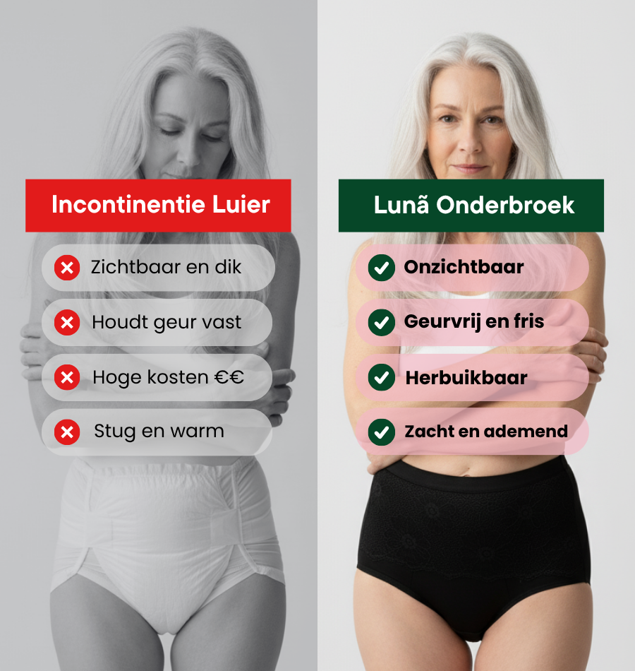 Brief met bloem kant – Zware incontinentie