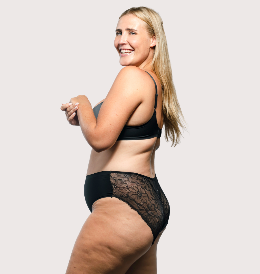 Brief met bloem kant